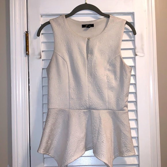 Monteau Tops - Peplum Textured Top